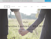 Tablet Screenshot of christinelazdowski.com